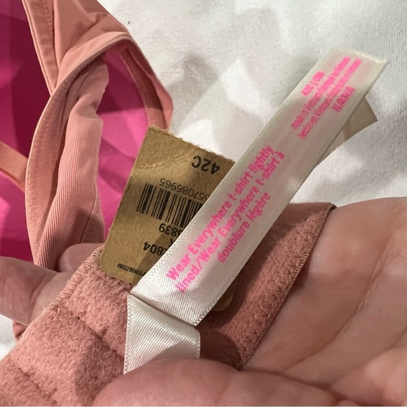 PINK VS Victoria Secret bra mauve t-shirt wear everywhere lightly lined 42C - Picture 5 of 6